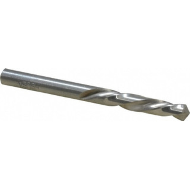 Chicago-Latrobe #4 118 Spiral Flute High Speed Steel Screw Machine Drill Bit Bright Finish, Left Hand Cut, 1-1/4 Flute Length, 2-3/8 OAL, Standard Point, Straight Shank 49074 – 81351041