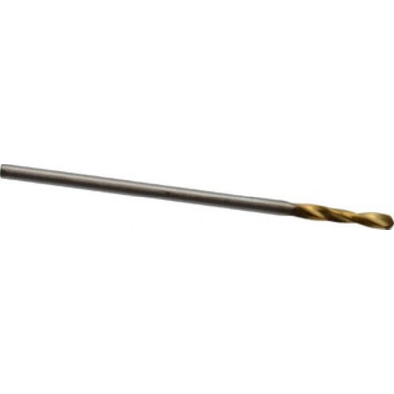 Guhring #57 130 Parabolic Flute Cobalt Screw Machine Drill Bit TiN Finish, Right Hand Cut, 7mm Flute Length, 28mm OAL, Standard Point, Straight Shank 9006590010900 – 09897364