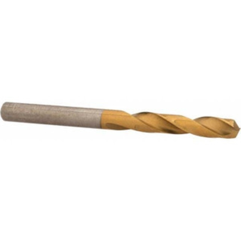 Hertel #15 135 Spiral Flute Cobalt Screw Machine Drill Bit TiN Finish, Right Hand Cut, 1-1/8 Flute Length, 2-3/16 OAL, Split Point, Straight Shank 66691916 – 66691916