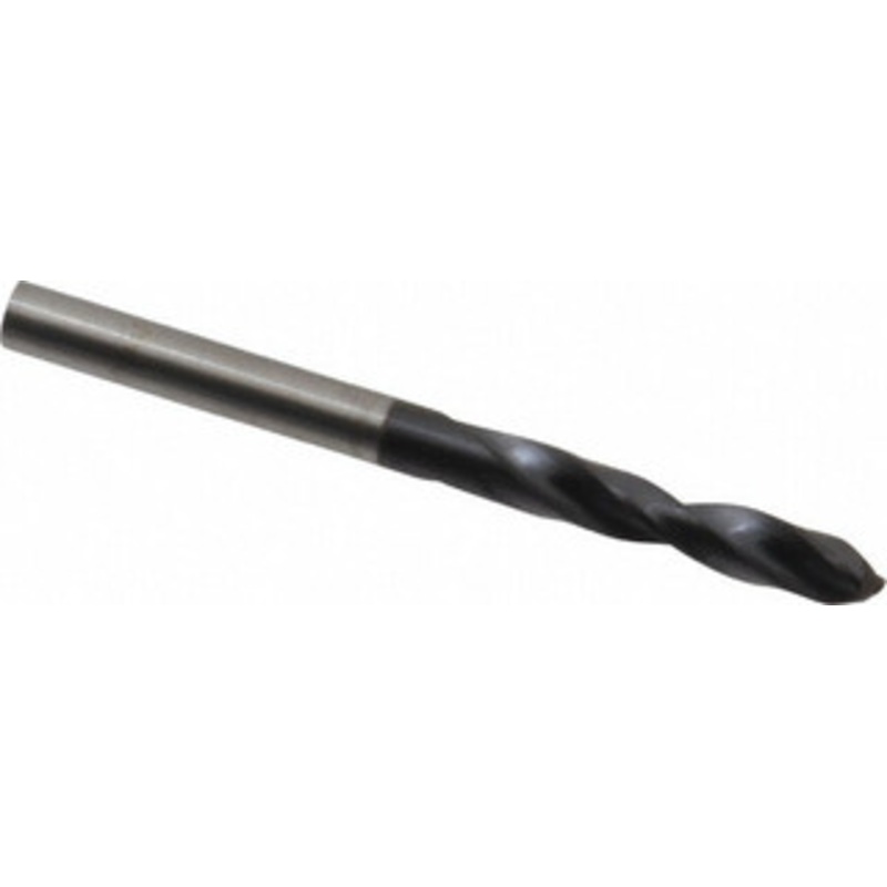 Hertel #17 135 Spiral Flute Cobalt Screw Machine Drill Bit TiAlN Finish, Right Hand Cut, 1-1/8 Flute Length, 2-3/16 OAL, Split Point, Straight Shank 74132143 – 74132143