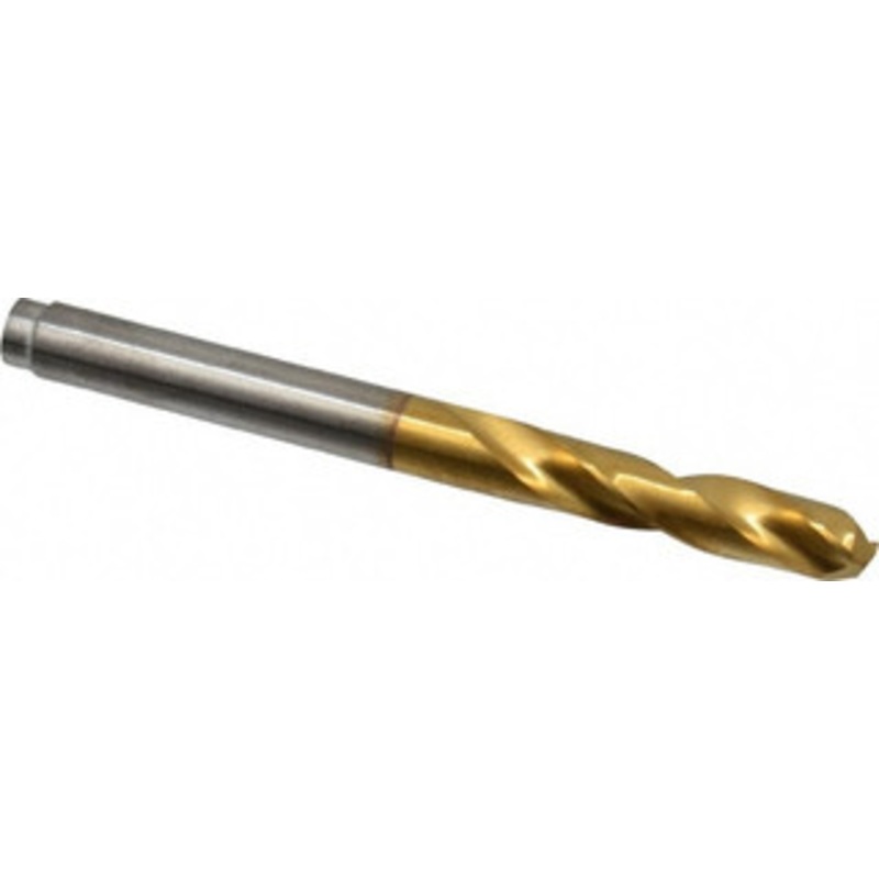 Hertel #2 135 Spiral Flute Cobalt Screw Machine Drill Bit TiN Finish, Right Hand Cut, 1-5/16 Flute Length, 2-7/16 OAL, Split Point, Straight Shank 66691783 – 66691783