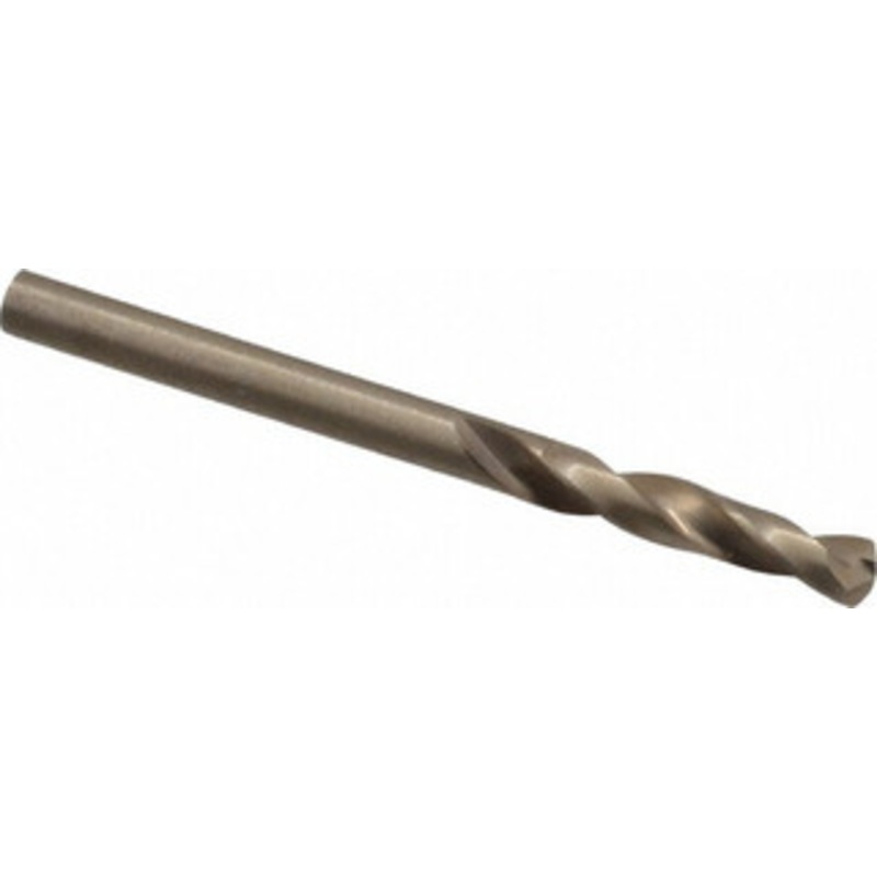 Hertel #23 135 Spiral Flute Cobalt Screw Machine Drill Bit Bright Finish, Right Hand Cut, 1 Flute Length, 2-1/16 OAL, Split Point, Straight Shank 74130758 – 74130758