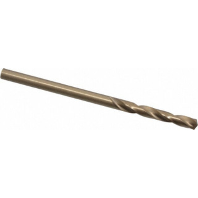 Hertel #37 135 Spiral Flute Cobalt Screw Machine Drill Bit Bright Finish, Right Hand Cut, 13/16 Flute Length, 1-13/16 OAL, Split Point, Straight Shank 74130899 – 74130899