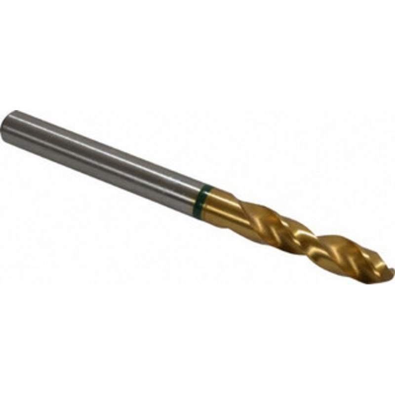 Accupro #2 130 Spiral Flute Cobalt Screw Machine Drill Bit TiN Finish, Right Hand Cut, 28mm Flute Length, 66mm OAL, Split Point, Straight Shank 1GB0561-AC – 56514433