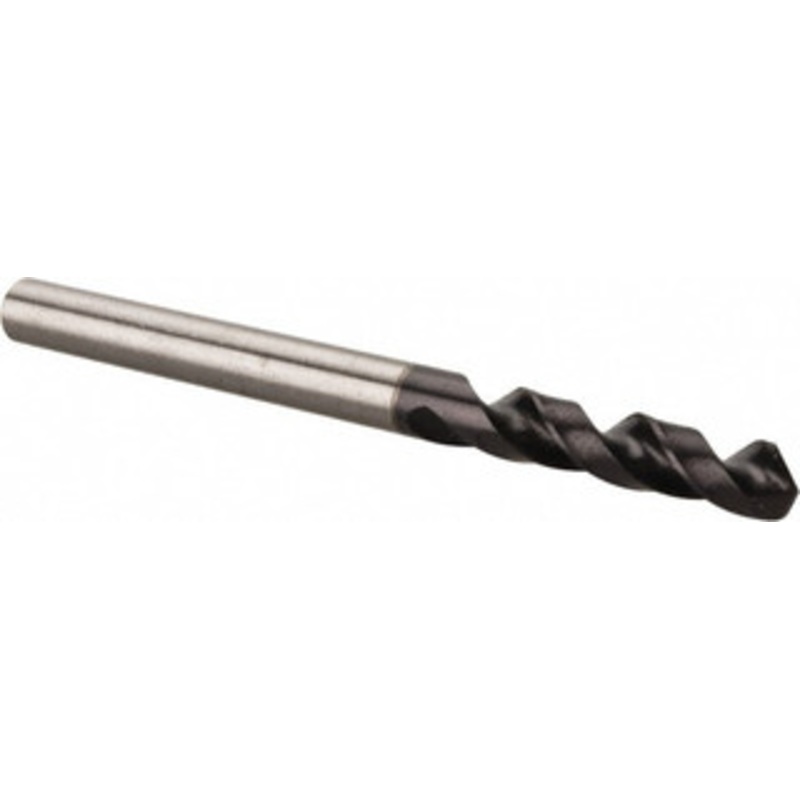 Accupro #21 120 Spiral Flute Cobalt Screw Machine Drill Bit TiAlN Finish, Right Hand Cut, 22mm Flute Length, 55mm OAL, Faceted Point, Straight Shank 1BS0404-AC – 05493507