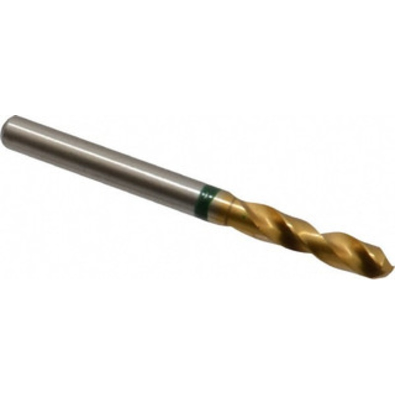 Accupro #5 130 Spiral Flute Cobalt Screw Machine Drill Bit TiN Finish, Right Hand Cut, 26mm Flute Length, 62mm OAL, Split Point, Straight Shank 1GB0522-AC – 56514383