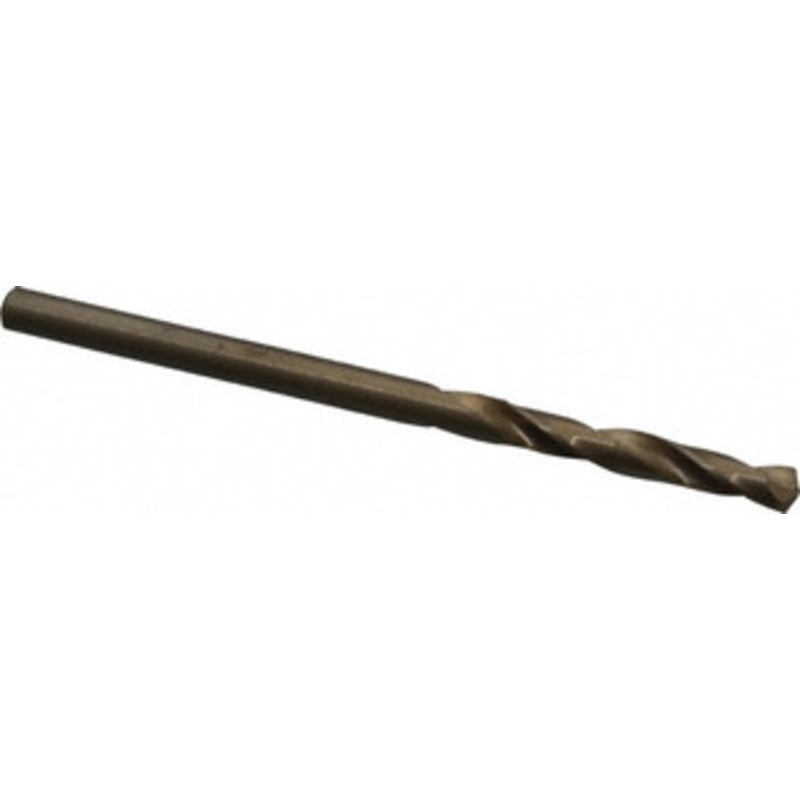 Chicago-Latrobe #35 135 Spiral Flute Cobalt Screw Machine Drill Bit Oxide/Gold Finish, Right Hand Cut, 7/8 Flute Length, 1-7/8 OAL, Split Point, Straight Shank 50890 – 81372351