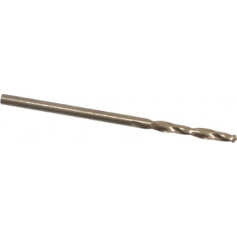 Chicago-Latrobe #47 135 Spiral Flute Cobalt Screw Machine Drill Bit Oxide/Gold Finish, Right Hand Cut, 3/4 Flute Length, 1-3/4 OAL, Split Point, Straight Shank 50902 – 81372476