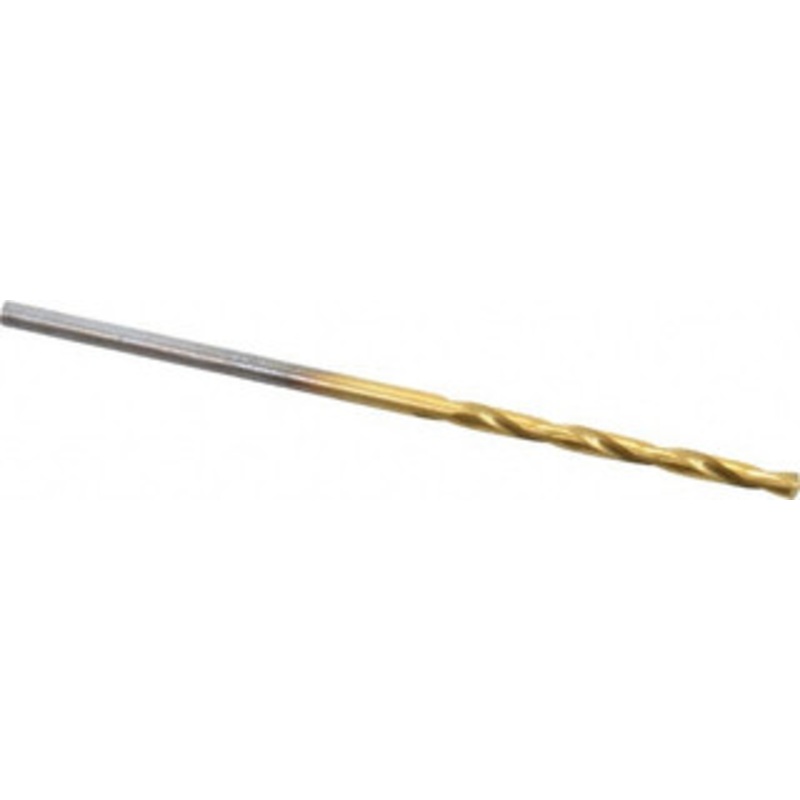 Chicago-Latrobe #54 135 Spiral Flute High Speed Steel Screw Machine Drill Bit TiN Finish, Right Hand Cut, 5/8 Flute Length, 1-5/8 OAL, Split Point, Straight Shank 48424 – 76128982