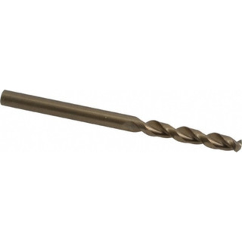 Cleveland Twist Drill #30 135 Parabolic Flute Cobalt Screw Machine Drill Bit Oxide/Gold Finish, Right Hand Cut, 15/16 Flute Length, 1-15/16 OAL, Split Point, Straight Shank C14270 – 75786996