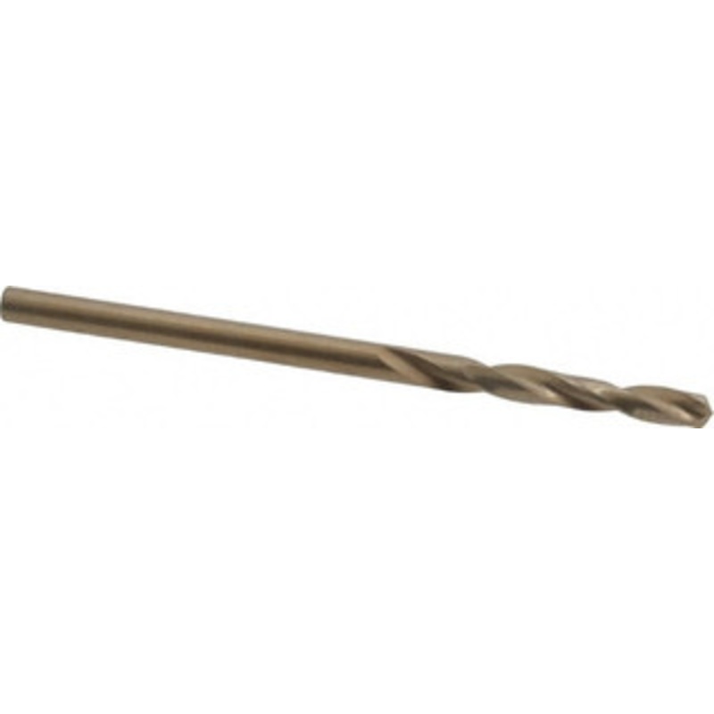 Cleveland Twist Drill #40 135 Spiral Flute Cobalt Screw Machine Drill Bit Oxide/Gold Finish, Right Hand Cut, 13/16 Flute Length, 1-13/16 OAL, Split Point, Straight Shank C14554 – 63793400