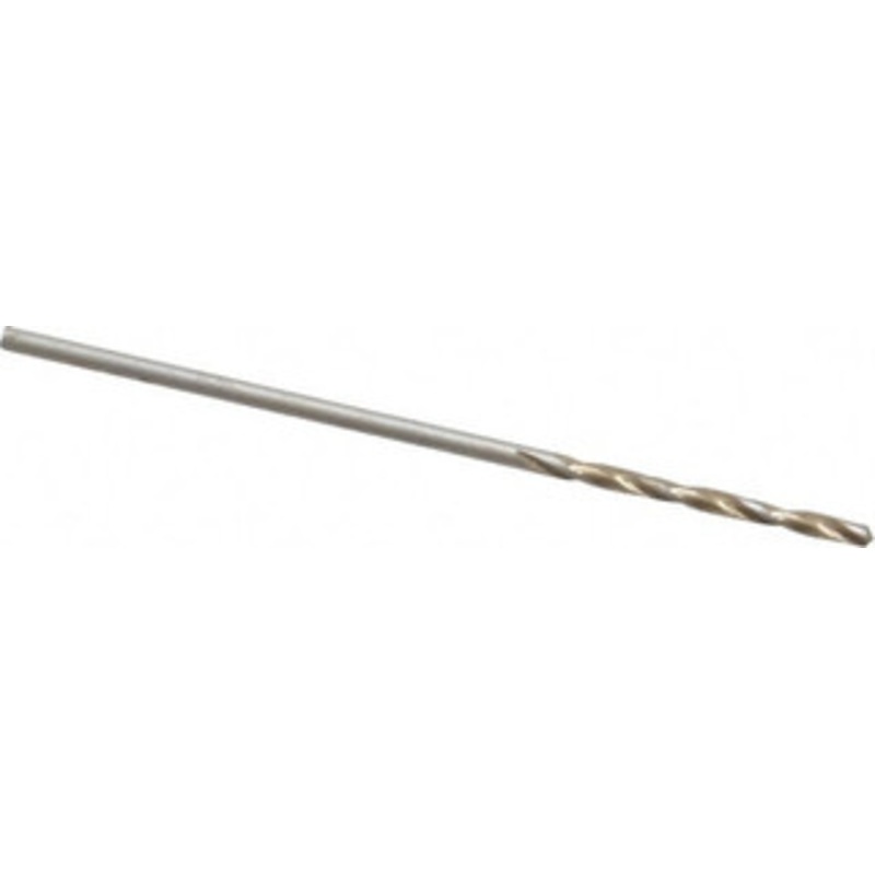 Cleveland Twist Drill #59 135 Spiral Flute Cobalt Screw Machine Drill Bit Oxide/Gold Finish, Right Hand Cut, 1/2 Flute Length, 1-3/8 OAL, Split Point, Straight Shank C14502 – 63793590
