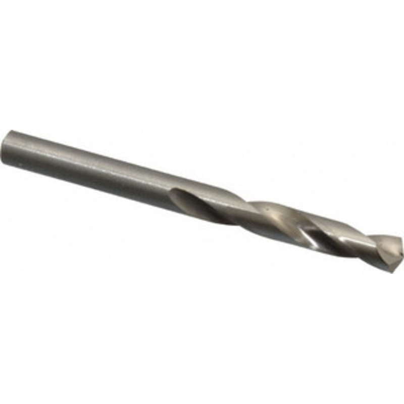 Cleveland Twist Drill #8 135 Spiral Flute High Speed Steel Screw Machine Drill Bit Bright Finish, Right Hand Cut, 1-3/16 Flute Length, 2-1/4 OAL, Split Point, Straight Shank C70312 – 74332412