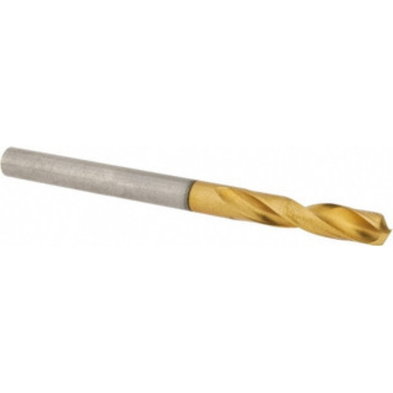 Guhring #18 130 Parabolic Flute Cobalt Screw Machine Drill Bit TiN Finish, Right Hand Cut, 0.945 Flute Length, 2.283 OAL, Standard Point, Straight Shank 9006590043000 – 40612988