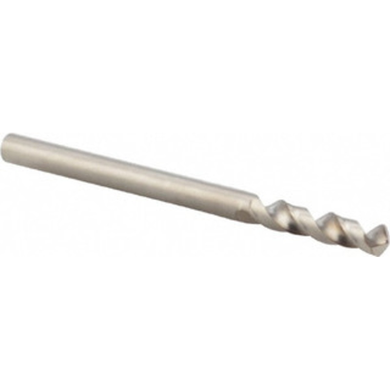 Guhring #30 118 Spiral Flute Cobalt Screw Machine Drill Bit Bright Finish, Right Hand Cut, 18mm Flute Length, 49mm OAL, Four Facet, Split Point, Straight Shank 9055240032600 – 55075055