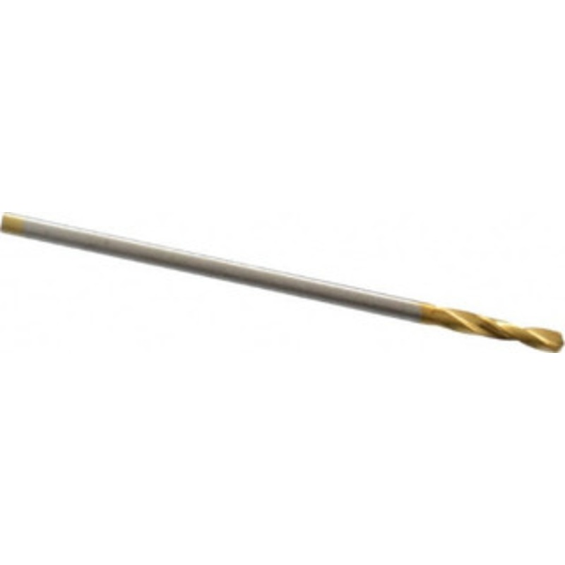 Guhring #60 130 Parabolic Flute Cobalt Screw Machine Drill Bit TiN Finish, Right Hand Cut, 6mm Flute Length, 26mm OAL, Standard Point, Straight Shank 9006590010200 – 09678848