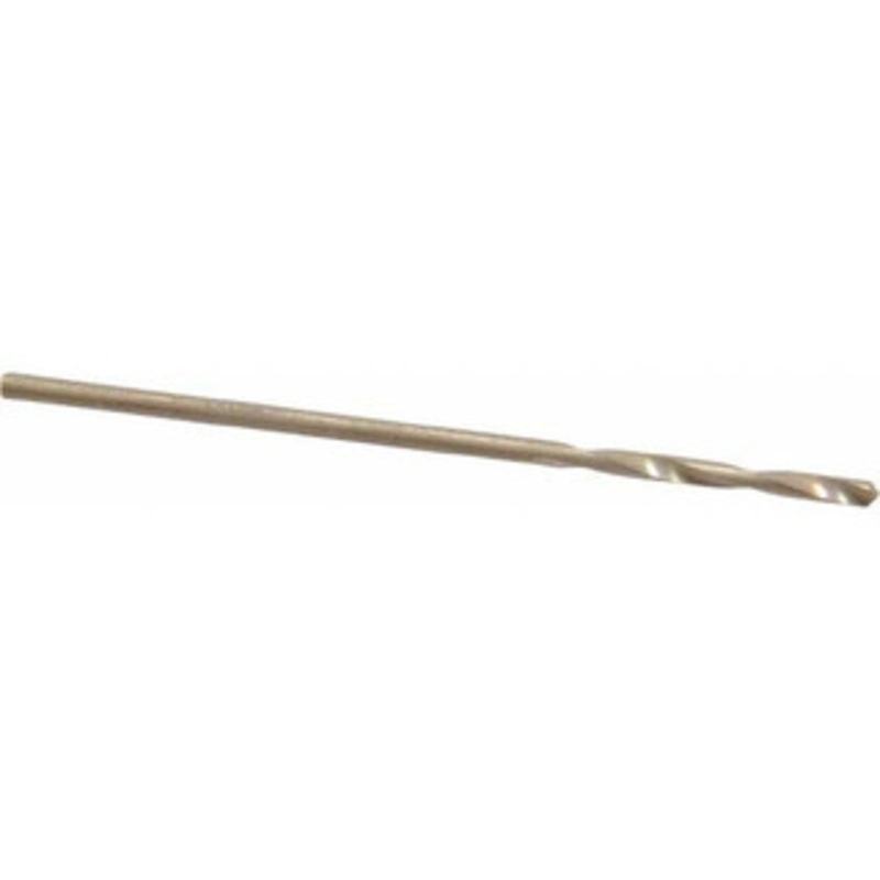 Hertel #58 135 Spiral Flute Cobalt Screw Machine Drill Bit Bright Finish, Right Hand Cut, 1/2 Flute Length, 1-3/8 OAL, Split Point, Straight Shank 74131103 – 74131103