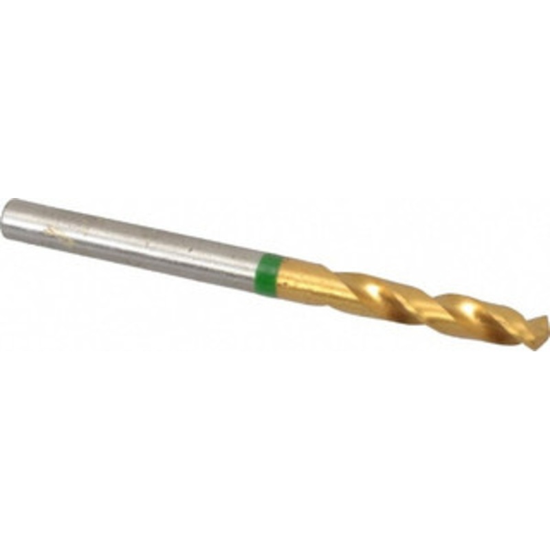 Accupro #17 130 Spiral Flute Cobalt Screw Machine Drill Bit TiN Finish, Right Hand Cut, 24mm Flute Length, 58mm OAL, Split Point, Straight Shank 1GB0439-AC – 56514227
