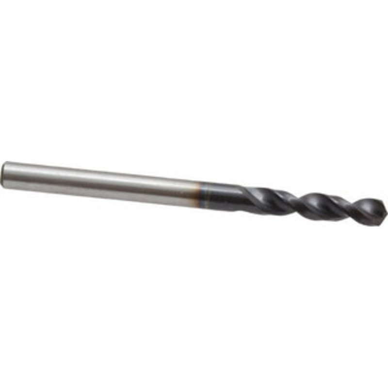 Accupro #21 130 Parabolic Flute Cobalt Screw Machine Drill Bit TiAlN Finish, Right Hand Cut, 0.866 Flute Length, 2.165 OAL, Split Point, Straight Shank 1630404A-AC – 01348796
