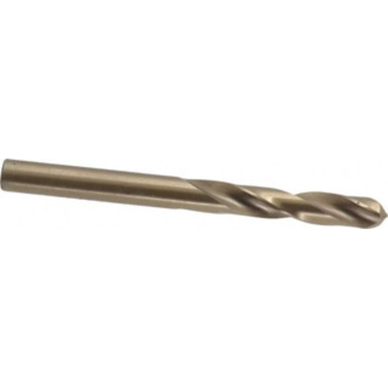 Chicago-Latrobe #4 135 Spiral Flute Cobalt Screw Machine Drill Bit Oxide/Gold Finish, Right Hand Cut, 1-1/4 Flute Length, 2-3/8 OAL, Split Point, Straight Shank 50859 – 81372047