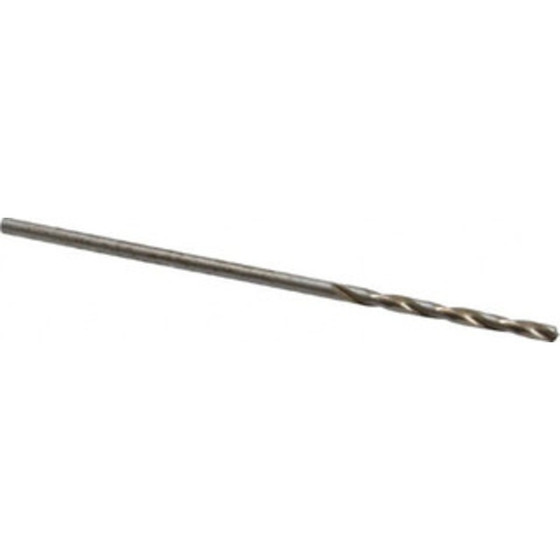 Chicago-Latrobe #57 135 Spiral Flute Cobalt Screw Machine Drill Bit Oxide/Gold Finish, Right Hand Cut, 1/2 Flute Length, 1-3/8 OAL, Split Point, Straight Shank 50912 – 81372575