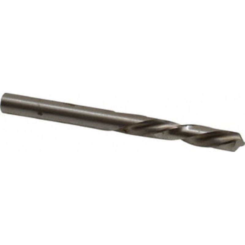 Chicago-Latrobe #8 118 Spiral Flute High Speed Steel Screw Machine Drill Bit Bright Finish, Left Hand Cut, 1-3/16 Flute Length, 2-1/4 OAL, Standard Point, Straight Shank 49078 – 81351082