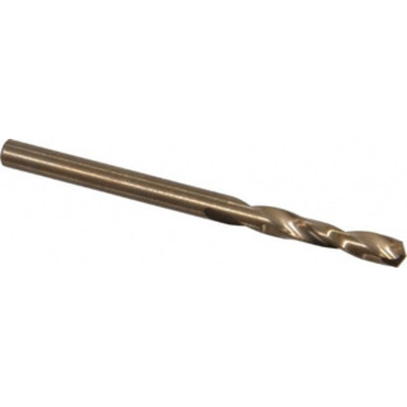 Cleveland Twist Drill #27 135 Spiral Flute Cobalt Screw Machine Drill Bit Oxide/Gold Finish, Right Hand Cut, 1 Flute Length, 2-1/16 OAL, Split Point, Straight Shank C14582 – 63793277