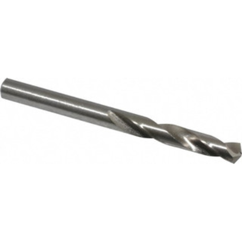 Cleveland Twist Drill #4 135 Spiral Flute High Speed Steel Screw Machine Drill Bit Bright Finish, Right Hand Cut, 1-1/4 Flute Length, 2-3/8 OAL, Split Point, Straight Shank C70308 – 74332370