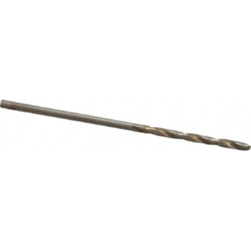 Cleveland Twist Drill #56 135 Spiral Flute Cobalt Screw Machine Drill Bit Oxide/Gold Finish, Right Hand Cut, 1/2 Flute Length, 1-3/8 OAL, Split Point, Straight Shank C14508 – 63793566