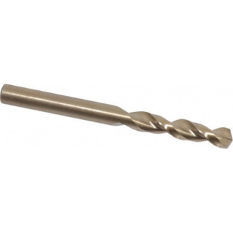Cleveland Twist Drill #8 135 Parabolic Flute Cobalt Screw Machine Drill Bit Oxide/Gold Finish, Right Hand Cut, 1-3/16 Flute Length, 2-1/4 OAL, Split Point, Straight Shank C14248 – 75786772