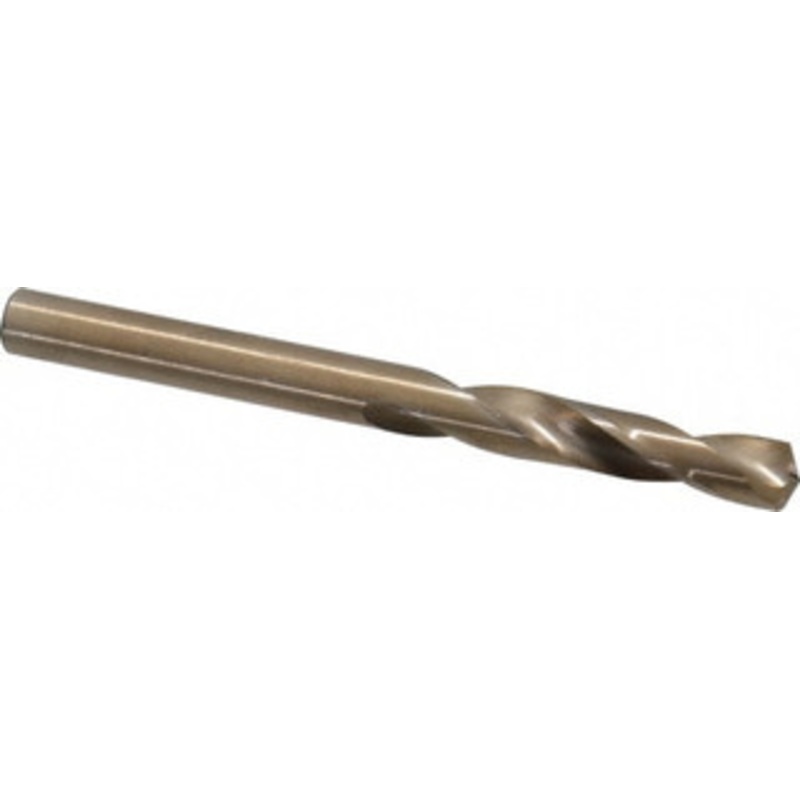 Cleveland Twist Drill #9 135 Spiral Flute Cobalt Screw Machine Drill Bit Oxide/Gold Finish, Right Hand Cut, 1-3/16 Flute Length, 2-1/4 OAL, Split Point, Straight Shank C14616 – 63793095