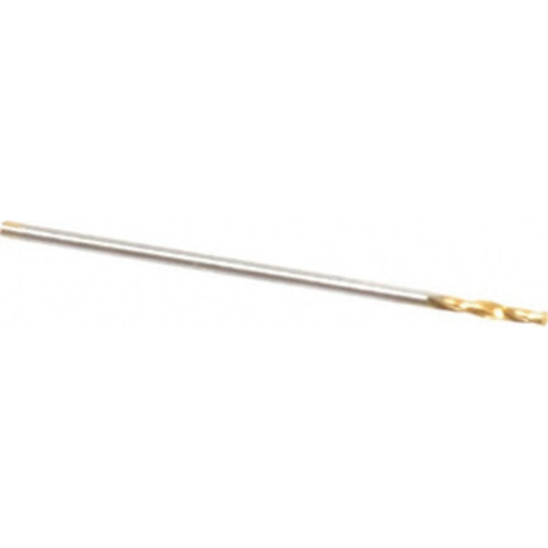 Guhring #68 130 Parabolic Flute Cobalt Screw Machine Drill Bit TiN Finish, Right Hand Cut, 13/64 Flute Length, 15/16 OAL, Standard Point, Straight Shank 9006590007900 – 60868775