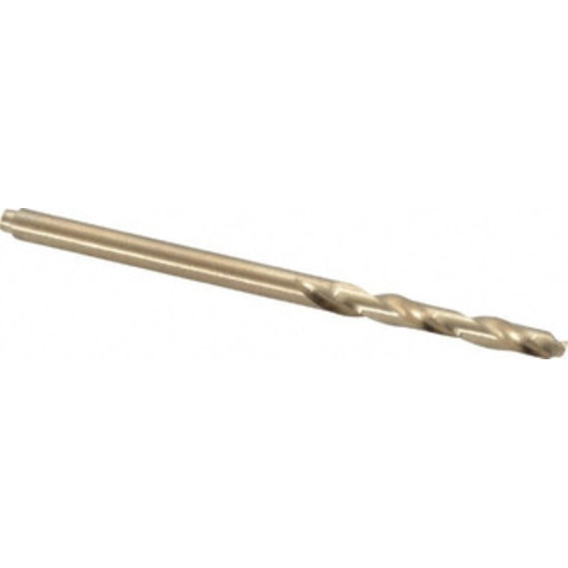 Hertel #39 135 Spiral Flute Cobalt Screw Machine Drill Bit Bright Finish, Right Hand Cut, 13/16 Flute Length, 1-13/16 OAL, Split Point, Straight Shank 74130915 – 74130915
