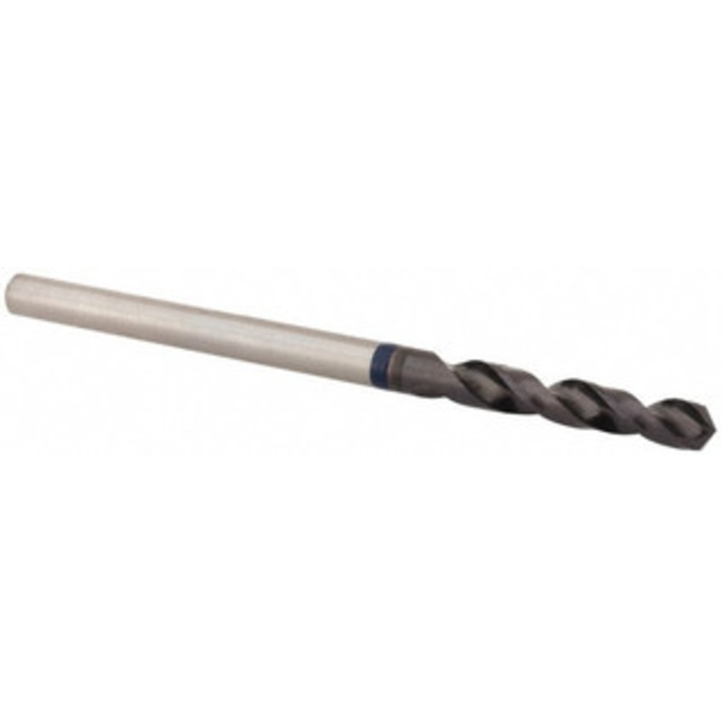 Accupro #36 120 Spiral Flute Cobalt Screw Machine Drill Bit TiAlN Finish, Right Hand Cut, 16mm Flute Length, 46mm OAL, Split Point, Straight Shank 1BS0271-AC – 05493267