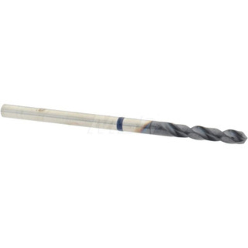 Accupro #42 120 Spiral Flute Cobalt Screw Machine Drill Bit TiAlN Finish, Right Hand Cut, 14mm Flute Length, 43mm OAL, Split Point, Straight Shank 1BS0237-AC – 05493184