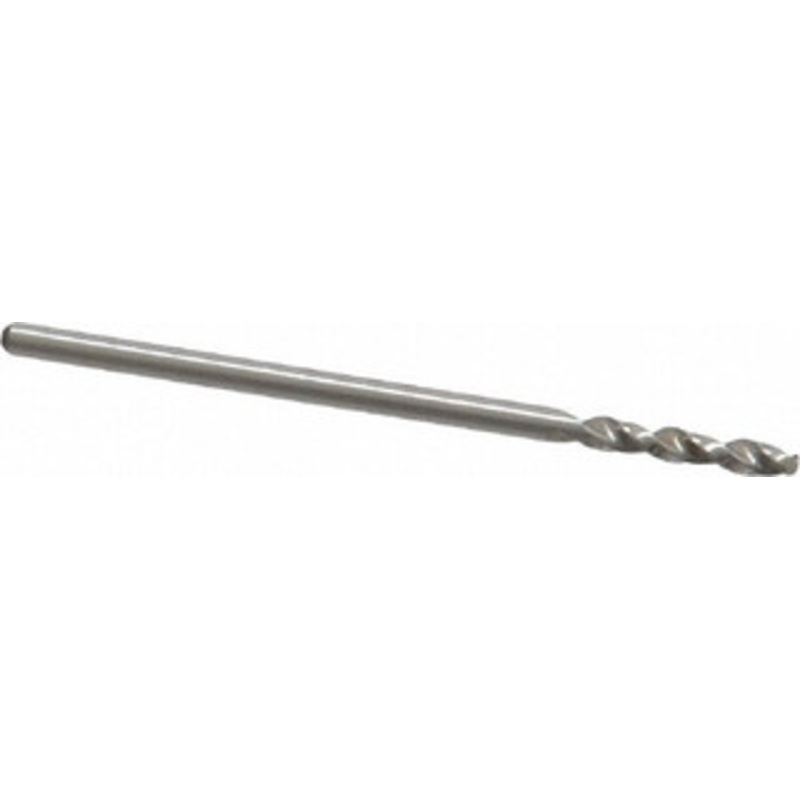 Accupro #53 130 Parabolic Flute Cobalt Screw Machine Drill Bit Bright Finish, Right Hand Cut, 0.394 Flute Length, 1.339 OAL, Split Point, Straight Shank 1630152-AC – 01331073