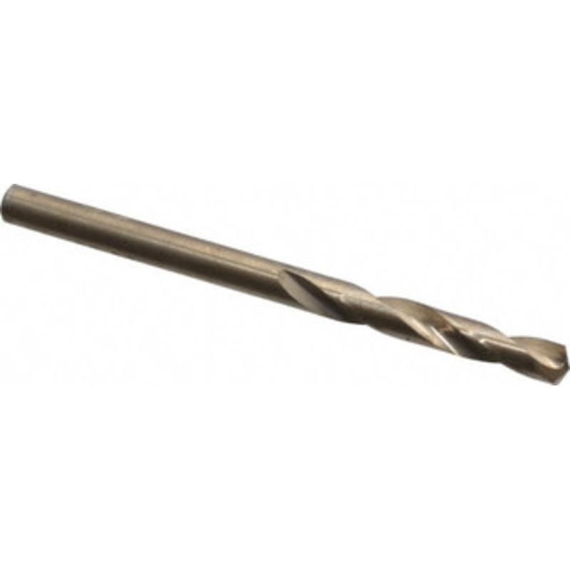 Chicago-Latrobe #29 135 Spiral Flute Cobalt Screw Machine Drill Bit Oxide/Gold Finish, Right Hand Cut, 15/16 Flute Length, 1-15/16 OAL, Split Point, Straight Shank 50884 – 81372294