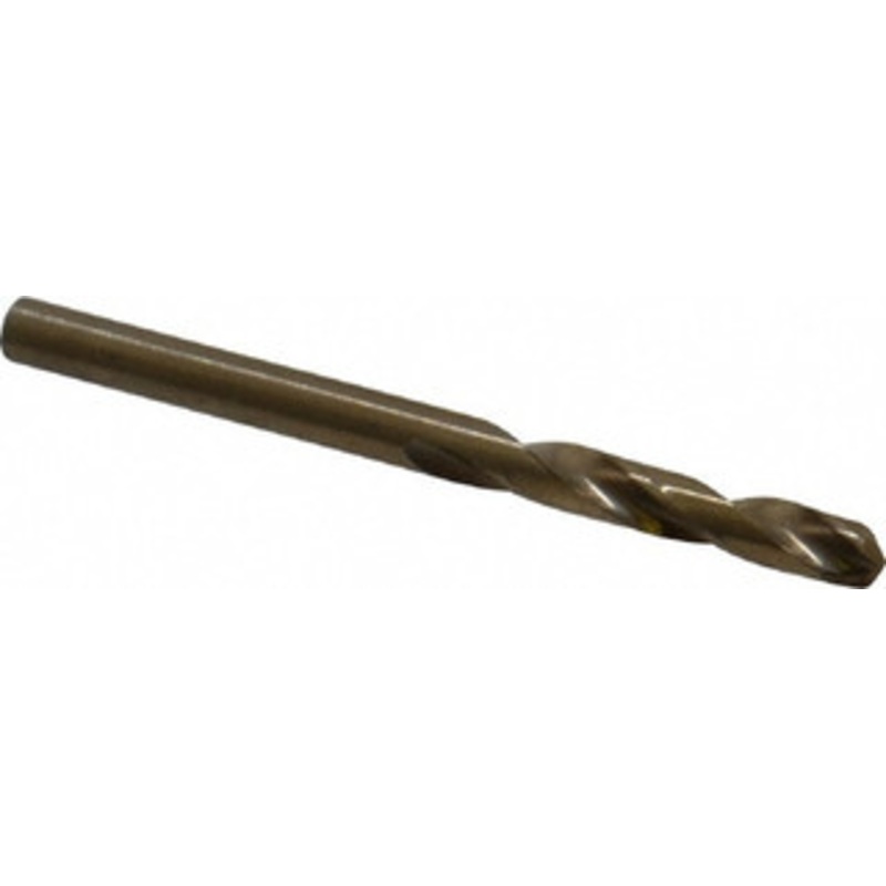 Cleveland Twist Drill #22 135 Spiral Flute Cobalt Screw Machine Drill Bit Oxide/Gold Finish, Right Hand Cut, 1-1/16 Flute Length, 2-1/8 OAL, Split Point, Straight Shank C14591 – 63793228
