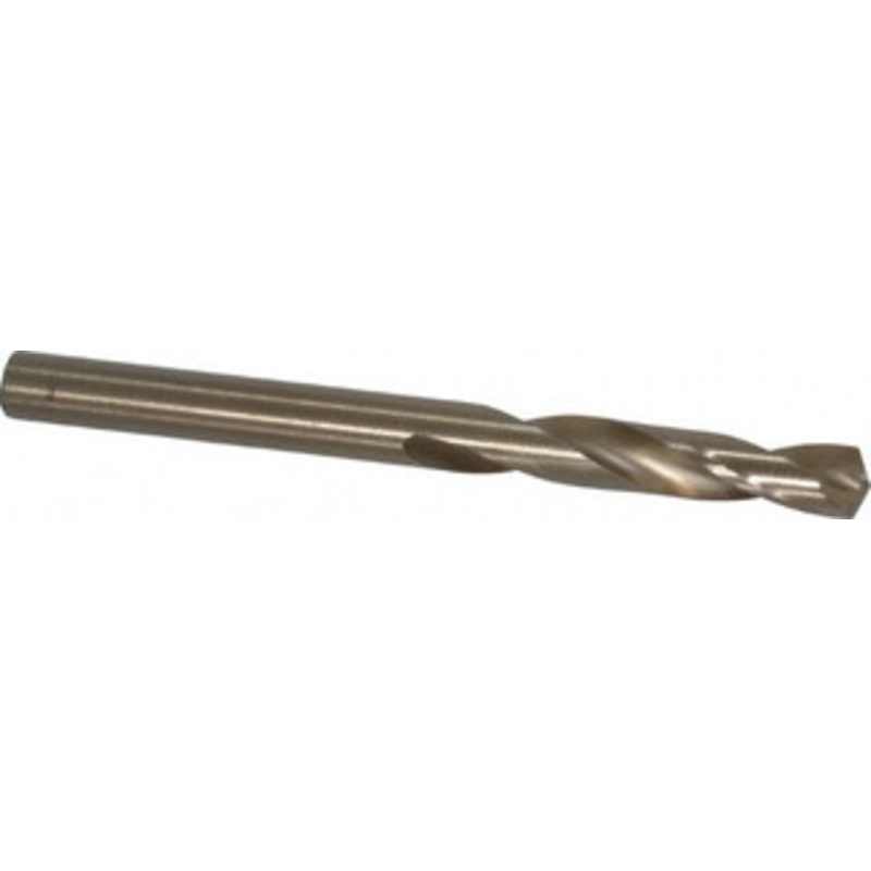 Cleveland Twist Drill #6 135 Spiral Flute Cobalt Screw Machine Drill Bit Oxide/Gold Finish, Right Hand Cut, 1-1/4 Flute Length, 2-3/8 OAL, Split Point, Straight Shank C14622 – 63793061