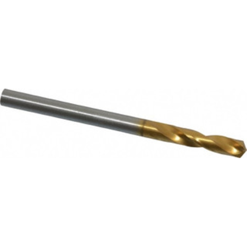 Guhring #24 130 Parabolic Flute Cobalt Screw Machine Drill Bit TiN Finish, Right Hand Cut, 22mm Flute Length, 55mm OAL, Standard Point, Straight Shank 9006590038600 – 98669104