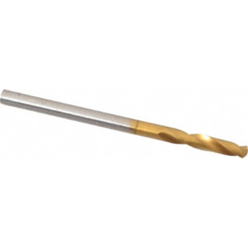 Guhring #34 130 Parabolic Flute Cobalt Screw Machine Drill Bit TiN Finish, Right Hand Cut, 16mm Flute Length, 46mm OAL, Standard Point, Straight Shank 9006590028200 – 62497979
