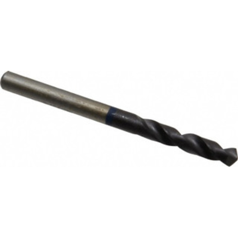 Accupro #12 120 Spiral Flute Cobalt Screw Machine Drill Bit TiAlN Finish, Right Hand Cut, 26mm Flute Length, 62mm OAL, Faceted Point, Straight Shank 1BS0479-AC – 05493630