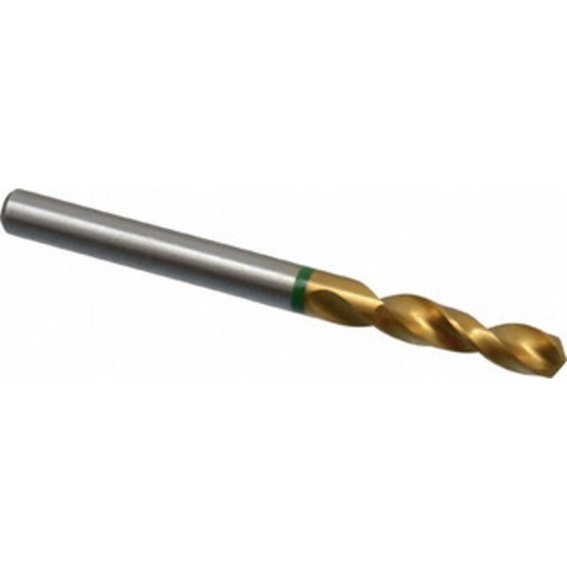 Accupro #3 130 Spiral Flute Cobalt Screw Machine Drill Bit TiN Finish, Right Hand Cut, 28mm Flute Length, 66mm OAL, Split Point, Straight Shank 1GB0541-AC – 56514409
