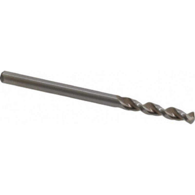 Accupro #33 130 Parabolic Flute Cobalt Screw Machine Drill Bit Bright Finish, Right Hand Cut, 0.63 Flute Length, 1.811 OAL, Split Point, Straight Shank 1630287-AC – 01331578