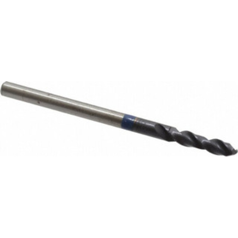 Accupro #34 120 Spiral Flute Cobalt Screw Machine Drill Bit TiAlN Finish, Right Hand Cut, 16mm Flute Length, 46mm OAL, Split Point, Straight Shank 1BS0282-AC – 05493291