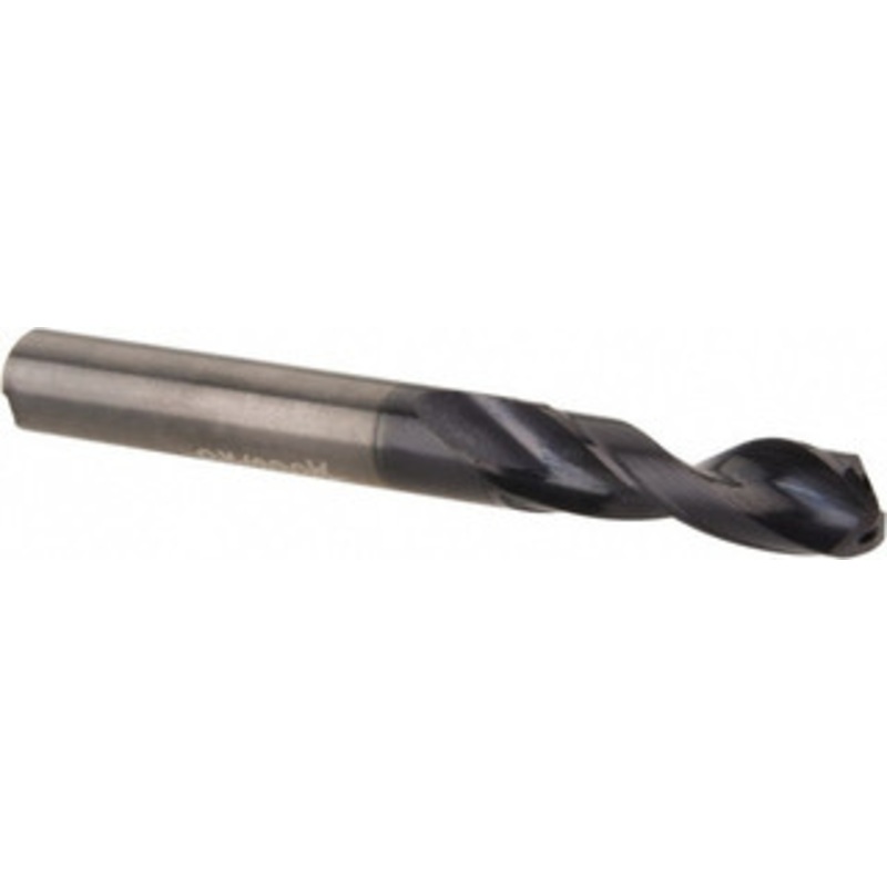 Accupro #40 140 Spiral Flute Solid Carbide Screw Machine Drill Bit AlTiN Finish, Right Hand Cut, 9.35mm Flute Length, 59.99mm OAL, Standard Point, Straight Shank, Through Coolant 61534376 – 61534376