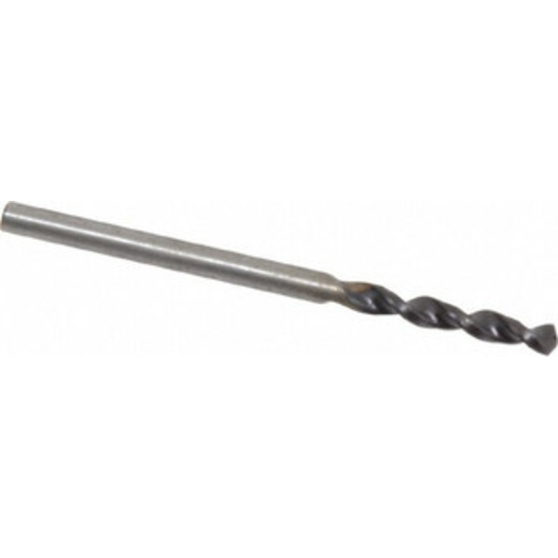 Accupro #43 130 Parabolic Flute Cobalt Screw Machine Drill Bit TiAlN Finish, Right Hand Cut, 0.512 Flute Length, 1.575 OAL, Split Point, Straight Shank 1630225A-AC – 01348242
