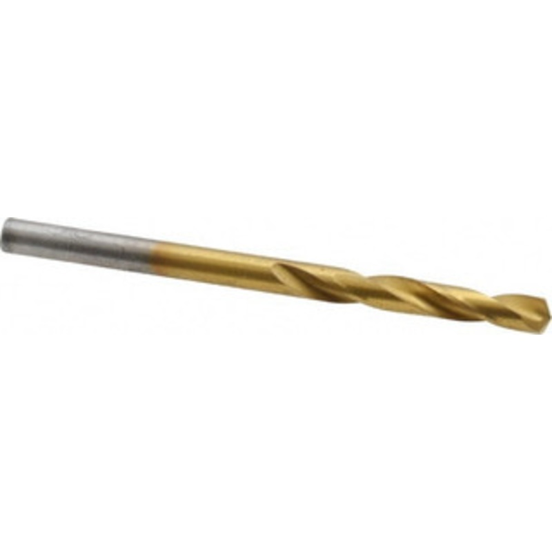 Chicago-Latrobe #29 135 Spiral Flute High Speed Steel Screw Machine Drill Bit TiN Finish, Right Hand Cut, 15/16 Flute Length, 1-15/16 OAL, Split Point, Straight Shank 48399 – 76128735