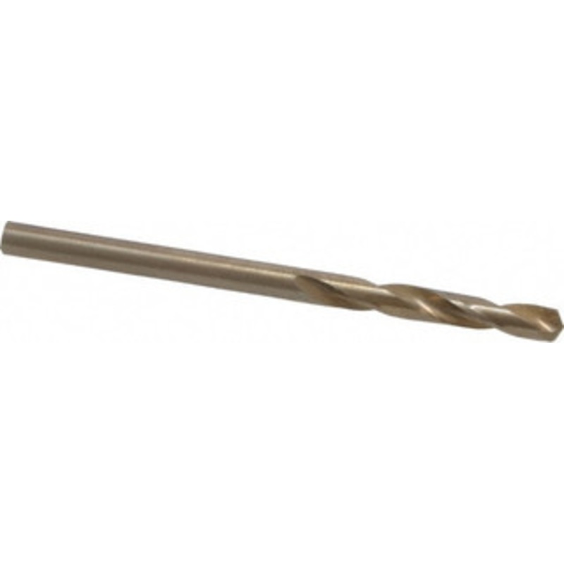 Chicago-Latrobe #31 135 Spiral Flute Cobalt Screw Machine Drill Bit Oxide/Gold Finish, Right Hand Cut, 7/8 Flute Length, 1-7/8 OAL, Split Point, Straight Shank 50886 – 81372310
