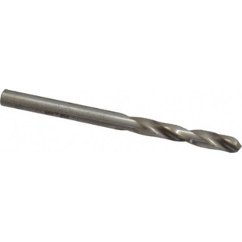 Cleveland Twist Drill #26 135 Spiral Flute High Speed Steel Screw Machine Drill Bit Bright Finish, Right Hand Cut, 1 Flute Length, 2-1/16 OAL, Split Point, Straight Shank C70330 – 74332594